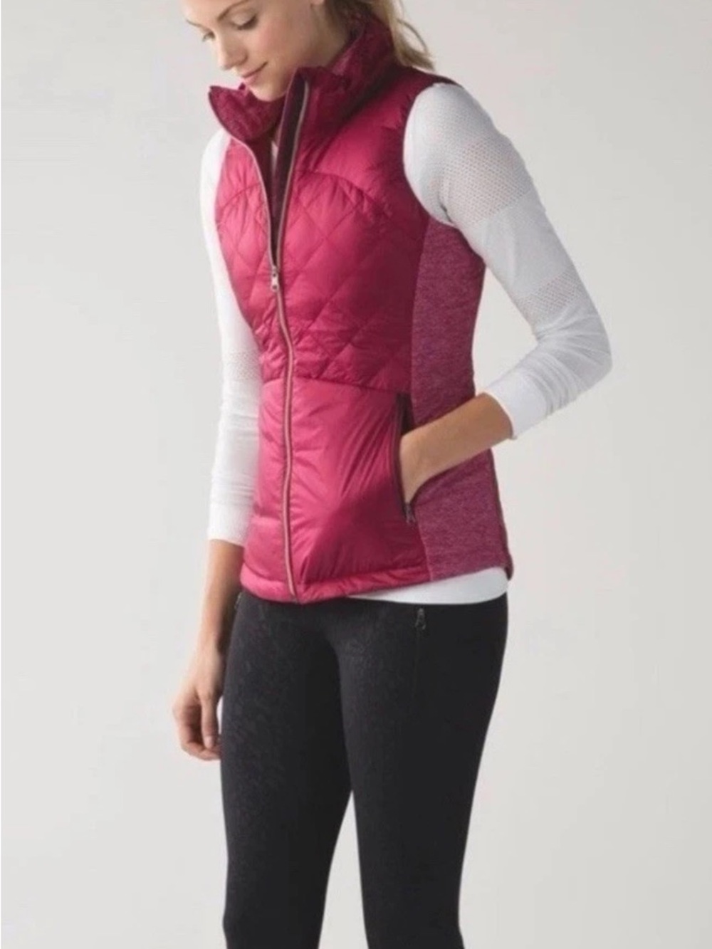 Lululemon Down For A Run Vest in the color Berry Rumble 6 - Picture 2 of 13